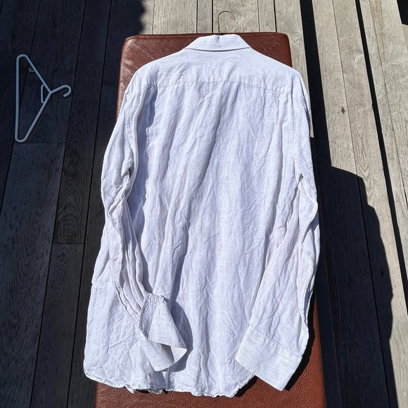 Vintage Balmain Mens Linen Shirt - Size Large - Picture 3 of 3